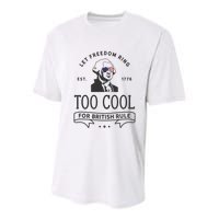 Too Cool British Rule / Funny 4th Of July George Washington Youth Performance Sprint T-Shirt
