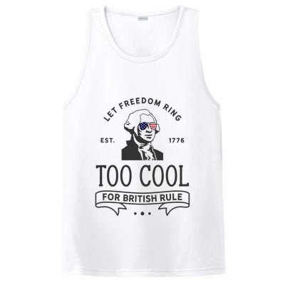 Too Cool British Rule / Funny 4th Of July George Washington PosiCharge Competitor Tank