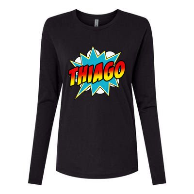 Thiago Comic Book Superhero Name Womens Cotton Relaxed Long Sleeve T-Shirt