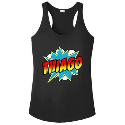 Thiago Comic Book Superhero Name Ladies PosiCharge Competitor Racerback Tank