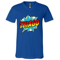 Thiago Comic Book Superhero Name V-Neck T-Shirt