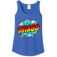 Thiago Comic Book Superhero Name Ladies Essential Tank