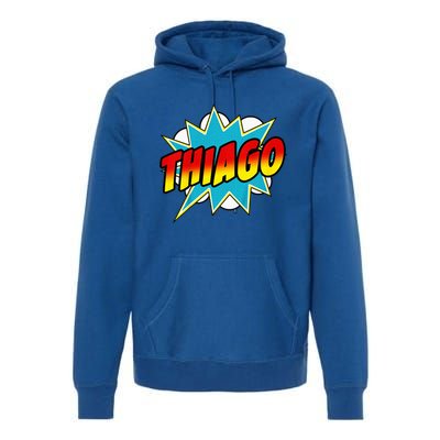 Thiago Comic Book Superhero Name Premium Hoodie