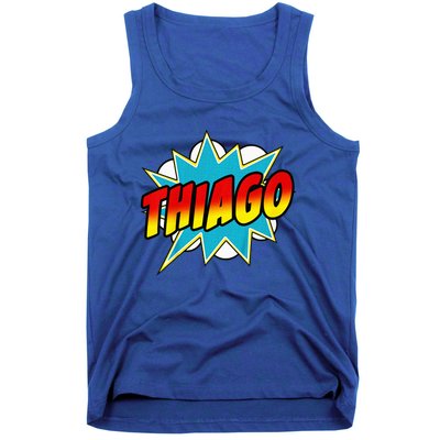 Thiago Comic Book Superhero Name Tank Top