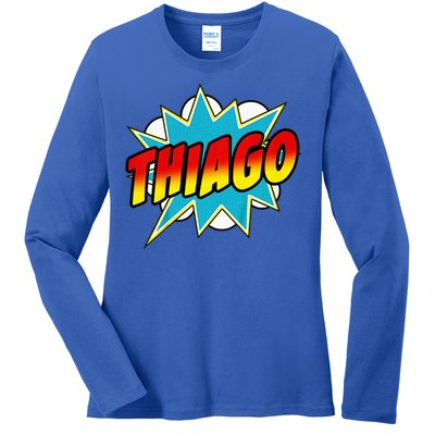 Thiago Comic Book Superhero Name Ladies Long Sleeve Shirt