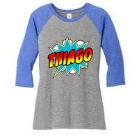 Thiago Comic Book Superhero Name Women's Tri-Blend 3/4-Sleeve Raglan Shirt