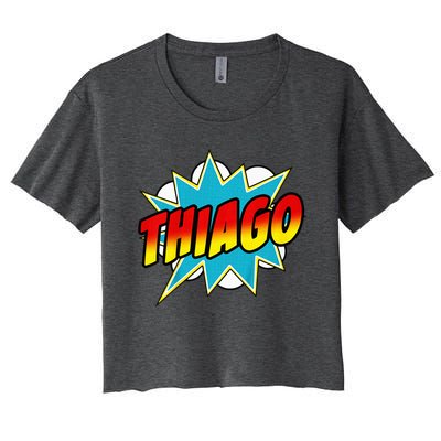 Thiago Comic Book Superhero Name Women's Crop Top Tee