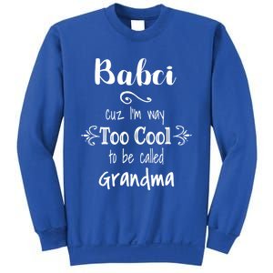 Too Cool Babci Poland Polish Grandma Funny Gift Sweatshirt