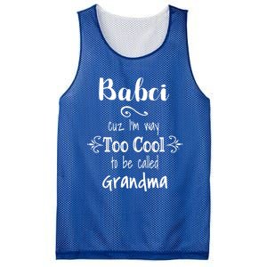 Too Cool Babci Poland Polish Grandma Funny Gift Mesh Reversible Basketball Jersey Tank