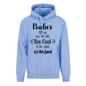 Too Cool Babci Poland Polish Grandma Funny Gift Unisex Surf Hoodie