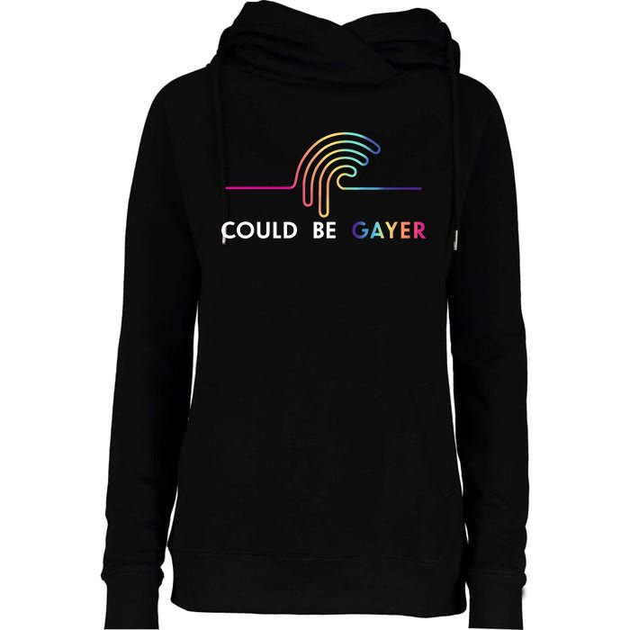 Thomassanders Could Be Gayer 2024 Womens Funnel Neck Pullover Hood