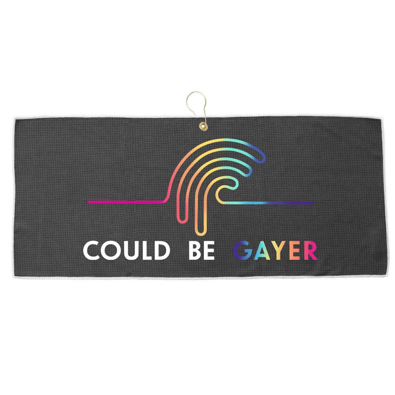 Thomassanders Could Be Gayer 2024 Large Microfiber Waffle Golf Towel