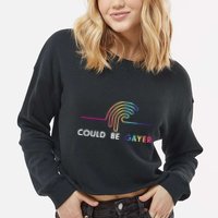 Thomassanders Could Be Gayer 2024 Cropped Pullover Crew