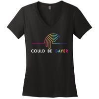 Thomassanders Could Be Gayer 2024 Women's V-Neck T-Shirt