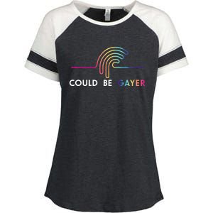 Thomassanders Could Be Gayer 2024 Enza Ladies Jersey Colorblock Tee