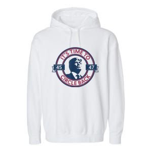 Trump Circle Back Retro 47 Trump 2024 Republicans Garment-Dyed Fleece Hoodie