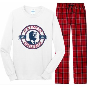 Trump Circle Back Retro 47 Trump 2024 Republicans Long Sleeve Pajama Set