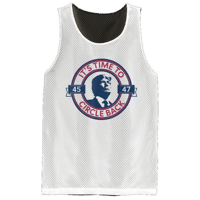 Trump Circle Back Retro 47 Trump 2024 Republicans Mesh Reversible Basketball Jersey Tank