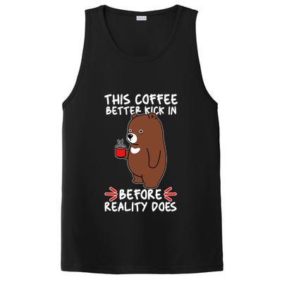 This Coffee Better Kick In Before Reality Does Stressed Coffee Bear PosiCharge Competitor Tank