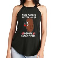This Coffee Better Kick In Before Reality Does Stressed Coffee Bear Women's Perfect Tri Rocker Tank