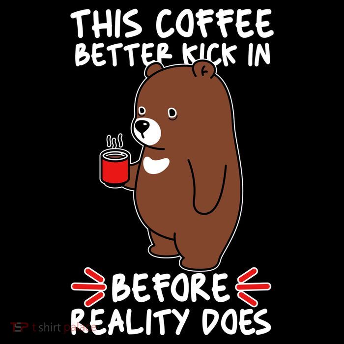 This Coffee Better Kick In Before Reality Does Stressed Coffee Bear Zip Tote Bag