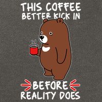 This Coffee Better Kick In Before Reality Does Stressed Coffee Bear Cotton Canvas Backpack