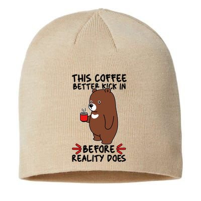 This Coffee Better Kick In Before Reality Does Stressed Coffee Bear Sustainable Beanie