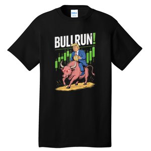 Trump Crypto Btc 2024 Bullrun 2025 Bitcoin Tall T-Shirt