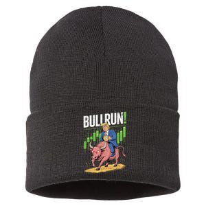 Trump Crypto Btc 2024 Bullrun 2025 Bitcoin Sustainable Knit Beanie