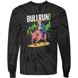 Trump Crypto Btc 2024 Bullrun 2025 Bitcoin Tie-Dye Long Sleeve Shirt