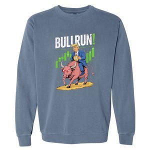 Trump Crypto Btc 2024 Bullrun 2025 Bitcoin Garment-Dyed Sweatshirt