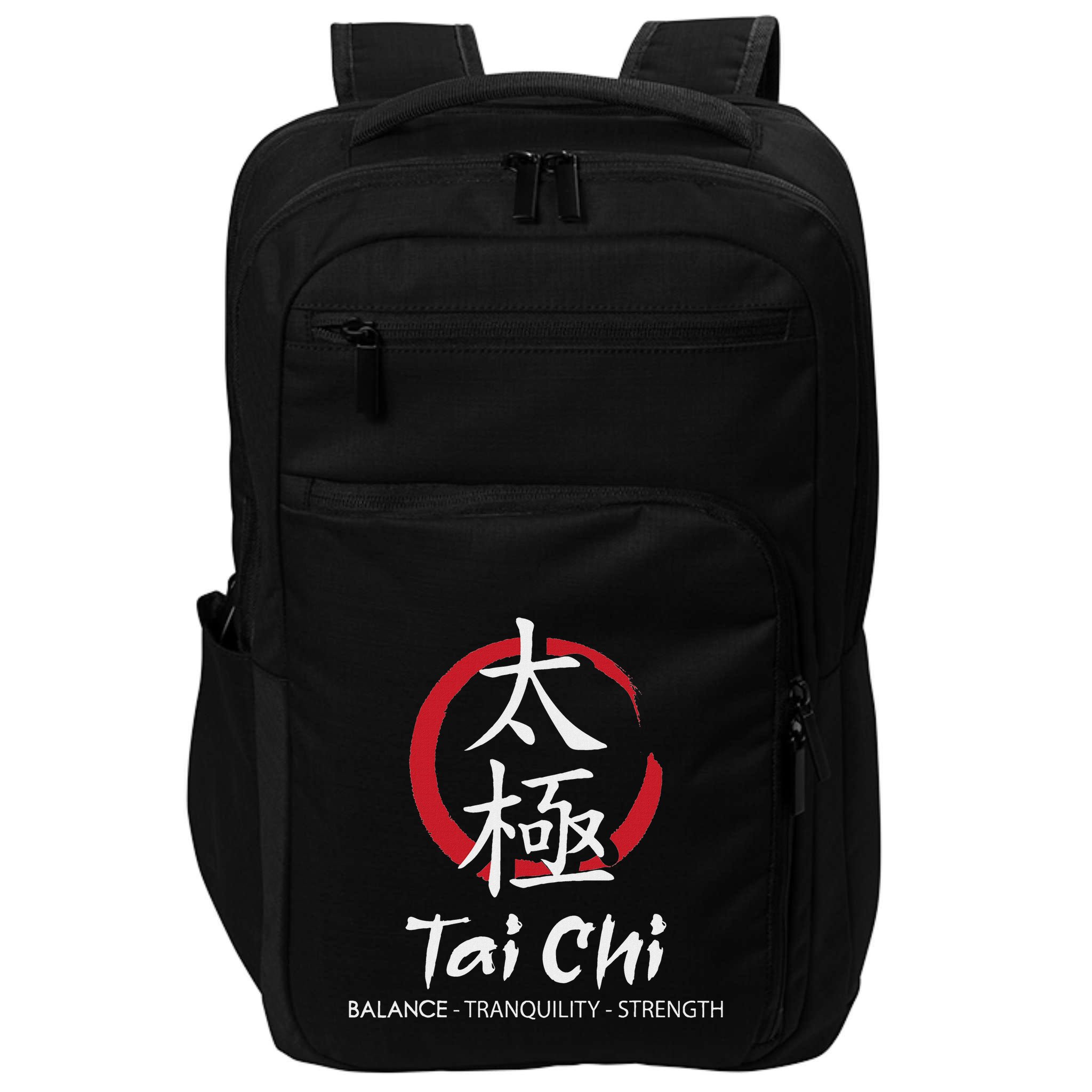 Tai Chi Body Mind Wellness Spiritual Yin Yang Martial Arts Impact Tech Backpack