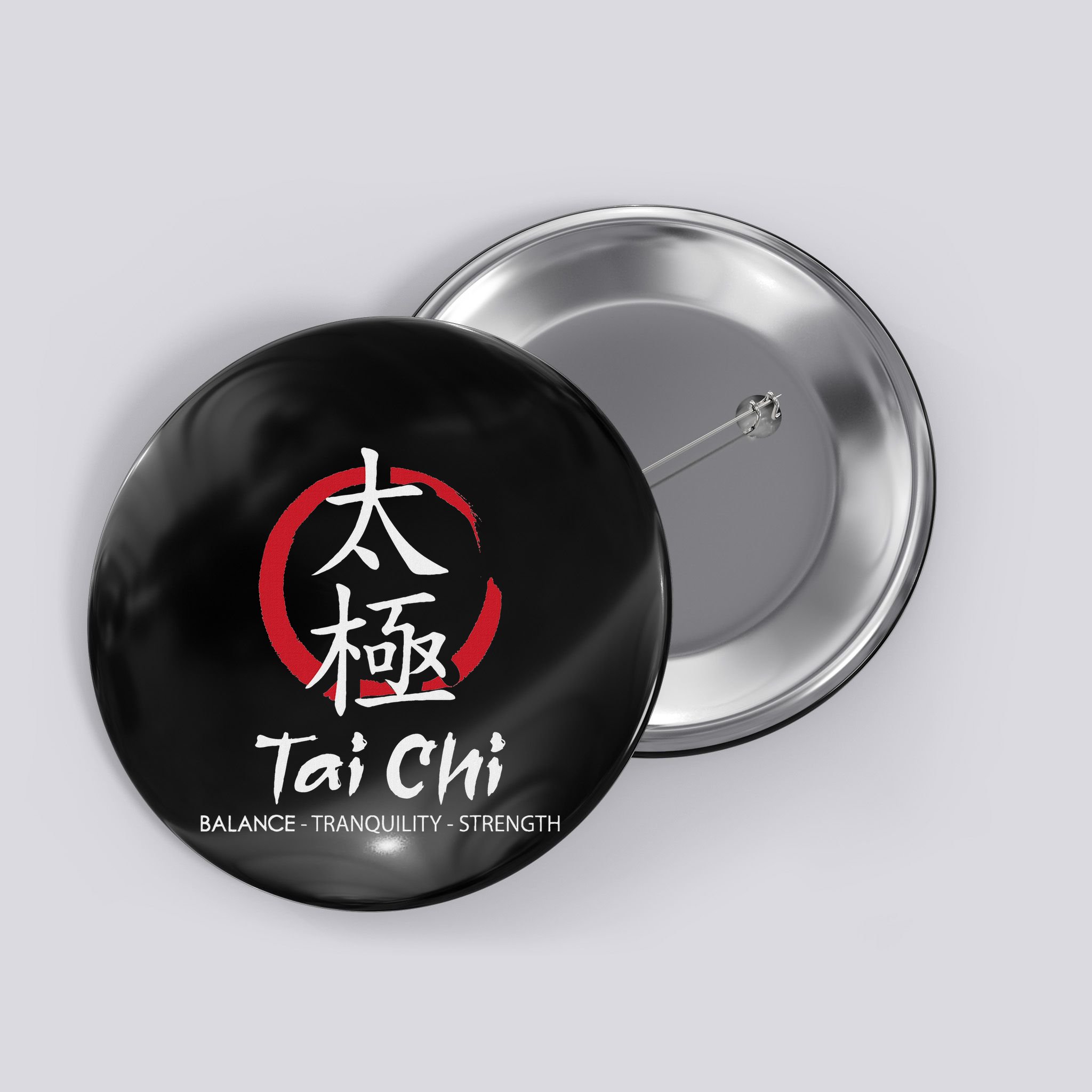 Tai Chi Body Mind Wellness Spiritual Yin Yang Martial Arts Button