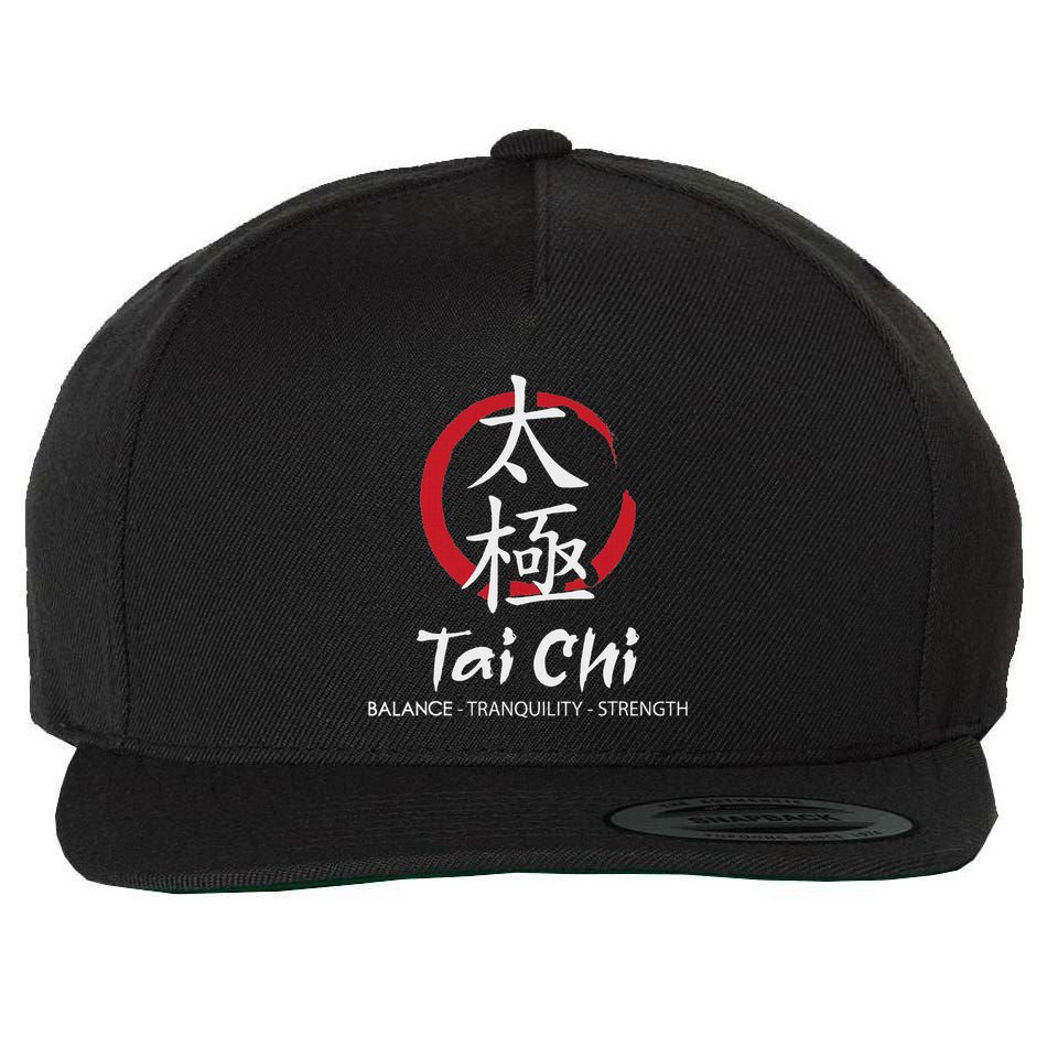 Tai Chi Body Mind Wellness Spiritual Yin Yang Martial Arts Wool Snapback Cap