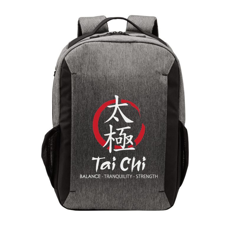 Tai Chi Body Mind Wellness Spiritual Yin Yang Martial Arts Vector Backpack
