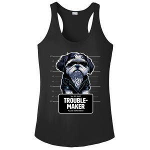 Troublemaker Cute Black Shih Tzu Puppy For Christmas Gift Ladies PosiCharge Competitor Racerback Tank