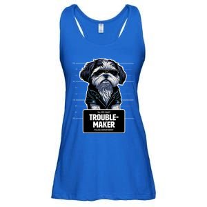 Troublemaker Cute Black Shih Tzu Puppy For Christmas Gift Ladies Essential Flowy Tank