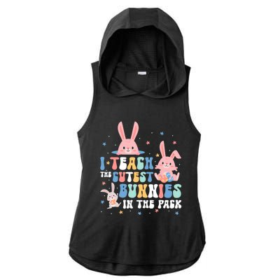 Teach Cutest Bunnies Easter Preschool Kindergarten Teacher Gift Ladies PosiCharge Tri-Blend Wicking Draft Hoodie Tank