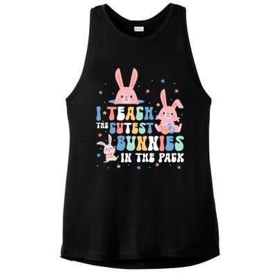 Teach Cutest Bunnies Easter Preschool Kindergarten Teacher Gift Ladies PosiCharge Tri-Blend Wicking Tank