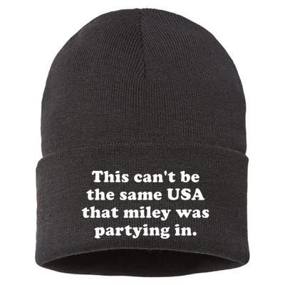 This CanT Be The Same Usa That Miley Was Partying In Sustainable Knit Beanie