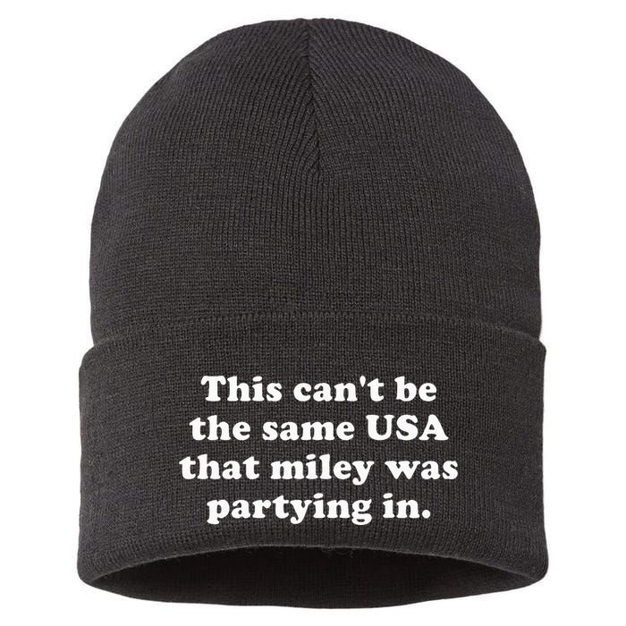 This CanT Be The Same Usa That Miley Was Partying In Sustainable Knit Beanie