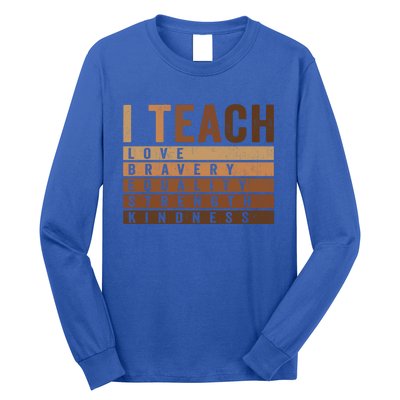 Teacher Celebrate Bhm Juneteenth I Teach Black History Great Gift Long Sleeve Shirt