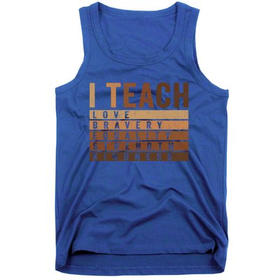 Teacher Celebrate Bhm Juneteenth I Teach Black History Great Gift Tank Top