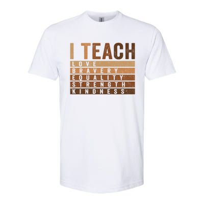 Teacher Celebrate Bhm Juneteenth I Teach Black History Great Gift Softstyle® CVC T-Shirt