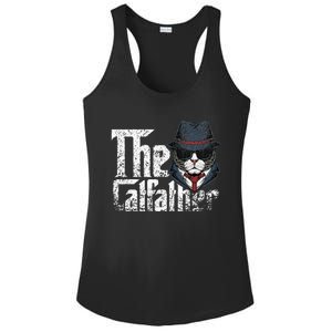 The Catfather Best Birthday Cat Dad Fathersday Funny Gift Ladies PosiCharge Competitor Racerback Tank