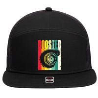 Turbo Car Boosted Car Lover Car Racing Gift 7 Panel Mesh Trucker Snapback Hat