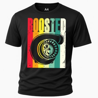 Turbo Car Boosted Car Lover Car Racing Gift Cooling Performance Crew T-Shirt