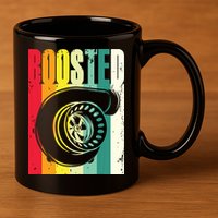 Turbo Car Boosted Car Lover Car Racing Gift 11oz C Handle Ceramic Mug