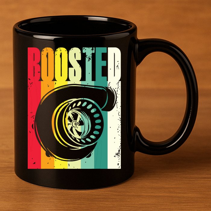 Turbo Car Boosted Car Lover Car Racing Gift 11oz C Handle Ceramic Mug