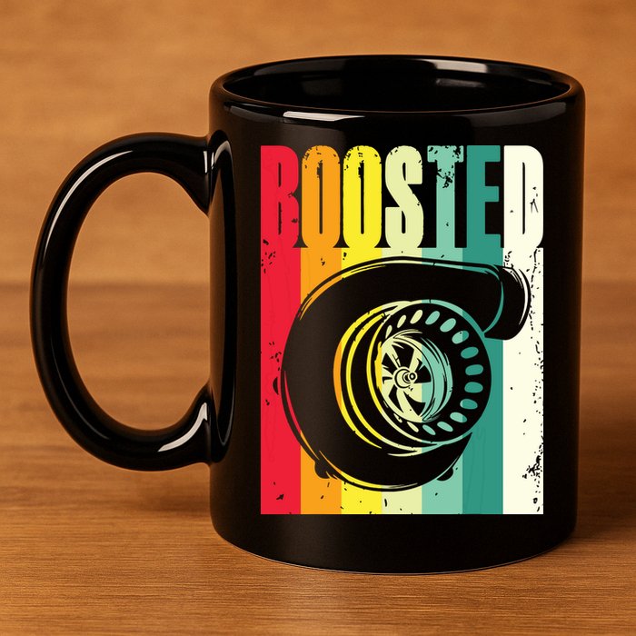 Turbo Car Boosted Car Lover Car Racing Gift 11oz C Handle Ceramic Mug